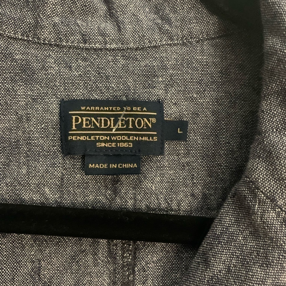 Pendleton Short Sleeve Button Down Wrap Tie Blous… - image 3